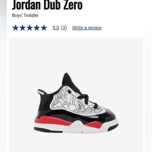 New In Box Baby boy girl unisex Toddler nike Jordan Dub Zero Shoes Size 5c